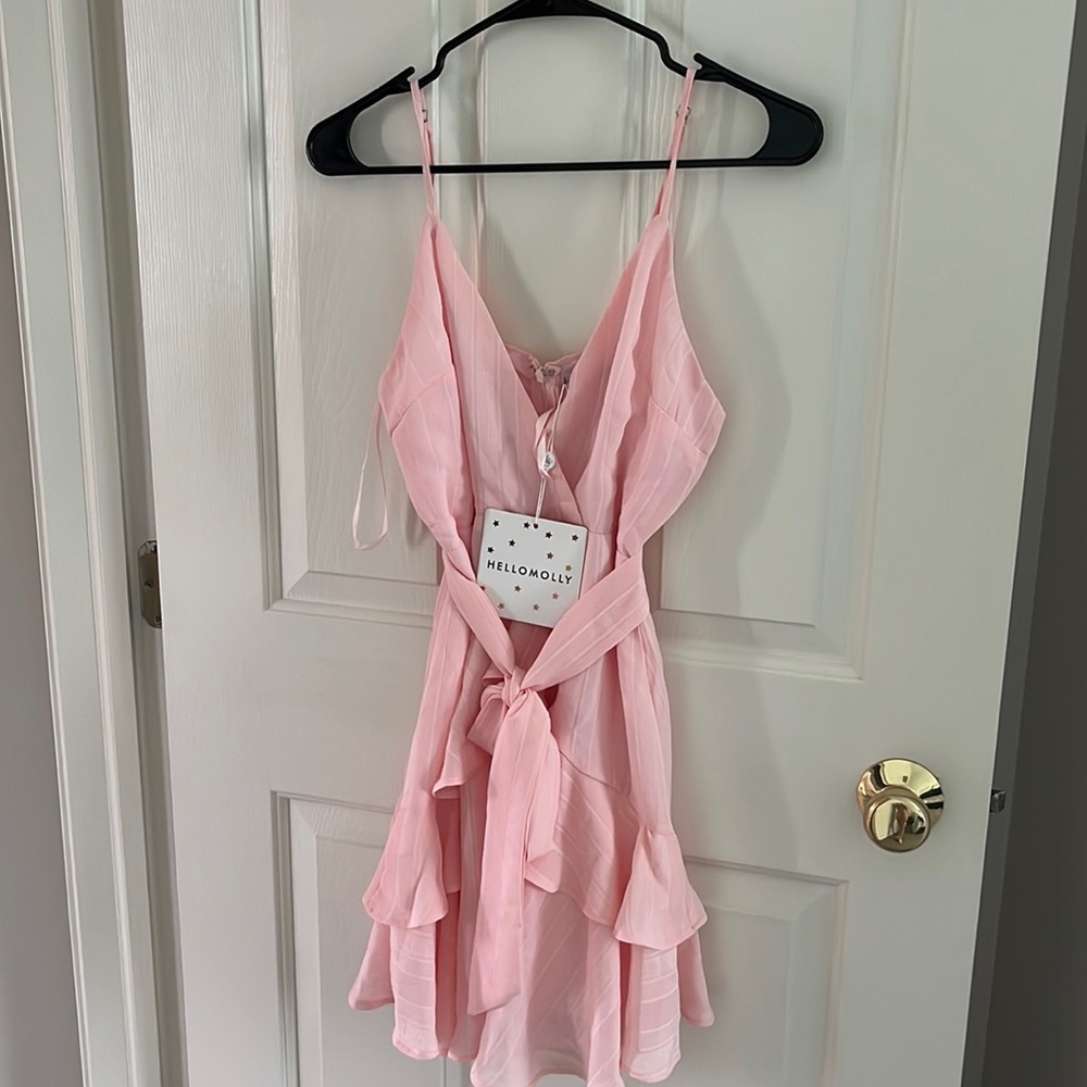 Hello Molly baby pink sleeveless dress with adjustable straps